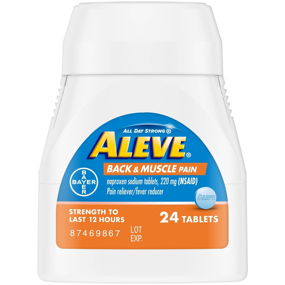 Aleve Back & Muscle Tablets - 24ct: Contains Naproxen Sodium, 220mg Strength