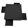YOOCOZZ High Gloss Coffee Table with 4 Drawers,Multi-Storage Square Cocktail Tea Table with Wood Grain Legs-Black - 2 of 4