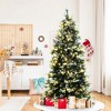 LuxenHome 6Ft Pre-Lit Green Branches with Green and White Tips Artificial Christmas Tree with Stand - 2 of 4