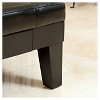 Christopher Knight Home Chatham Bonded Leather Storage Ottoman Dark Espresso: Rectangular Bench, Polyester Upholstery, Wood Frame - 3 of 4