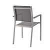 Modway Shore Outdoor Patio Aluminum Dining Chair Silver Gray - 3 of 4
