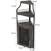 Wine Bar Cabinet with Large Storage Space and Detachable Wine Rack, Wine Cabinets with Glass Holder and Mesh Door for Dining Room, Living Room - 2 of 4