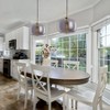 Vintage Ribbed Glass Pendant Light 1-Linght for Bar Kitchen Entryway - 4 of 4