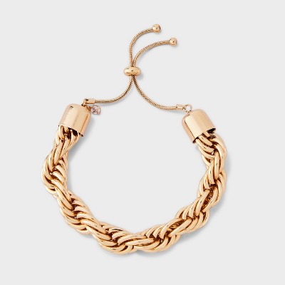 Pull Tie Rope Chain Bracelet - A New Day&#8482; Gold