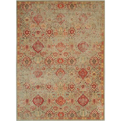 Somerset Vintage Bohemian Light Green 7'9" x 10'10" Area Rug