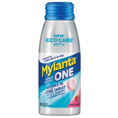 Mylanta Antacid + Anti-gas Eco Care Tablets - Berry Ginger - 50ct