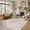 World Rug Gallery Valora Red Vintage Medallion Washable Low-Pile Indoor Area Rug with Non-Slip Backing - 2 of 4