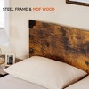 Bed Frame with 4 Storage Drawers & Headboard, Heavy Duty Metal & Rustic Wood Platform with Large Storage Space, No Box Spring Needed, Noise Free - 4 of 4