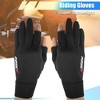 Unique Bargains New Ice Silk Riding Gloves Liners Black 1 Pair - 2 of 4