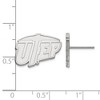 Black Bow Jewelry 10k White Gold Texas at El Paso Miners NCAA Post Earrings - 2 of 3