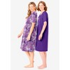 Dreams & Co. Plus Size 2-Pack Short-Sleeve Sleepshirt - 4 of 4
