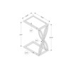FONTOI C-shaped Side Table, Bedside Table with Floral - Inspired Pattern for Living Room, Bedroom, Grey, 18.25"*25.25"*10.25" - 3 of 4