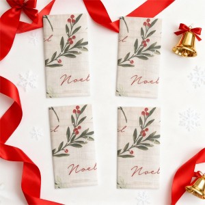 4 Pcs Thanksgiving Napkins, 17x17" Machine Washable Christmas Napkins for Holiday Gatherings & Christmas Decorations - 1 of 4