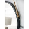 29.5" in On-trend Hanging Round Mirror with Black Framed and with Rope Strap Contemporary Industrial Decor for Bathroom, Bedroom, or Living Space - 3 of 4