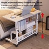 Homhougo 31.5" Adjustable Table Student Computer Portable Home Office Furniture Small Spaces Sofa Bedroom Bedside Desk Learn Play Game Desk On Wheels - 4 of 4