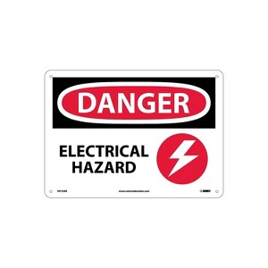 National Marker Danger Signs; Electrical Hazard Graphic 10X14 .040 Aluminum D515AB - 1 of 1