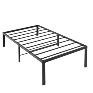 ChicFurnit Mattress Bases Metal Platform Bed Frame Modern Heavy Duty Steel Support Design for Bedroom Comfort, Black, 74.6"*37.8"*12" - 1 of 4