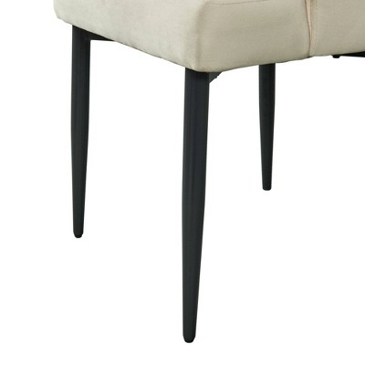 Celeste Cream Polyester Upholstered Side Chair Set