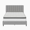 Malik Mid-Century Vertical Channel Linen Upholstered Platform Bed - Eco Dream - 4 of 4