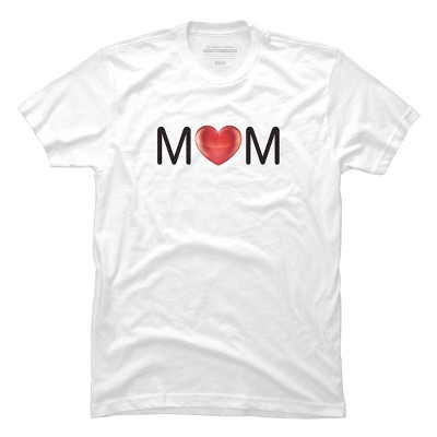 Men's Design By Humans Mom Heart Love By AmberDawn888 T-Shirt
