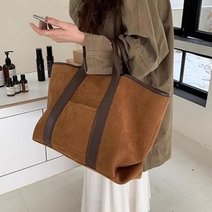 BEAFUP Suede Tote & Clutch Set - Large Work Bag, Faux Suede Handbag, Vintage Fall Bag for Women - 1 of 4