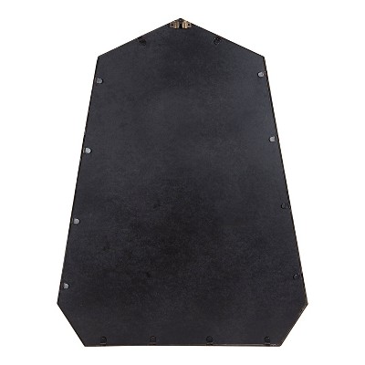 Hammell 23" x 30" Gold Geometric Heptagon Wall Mirror