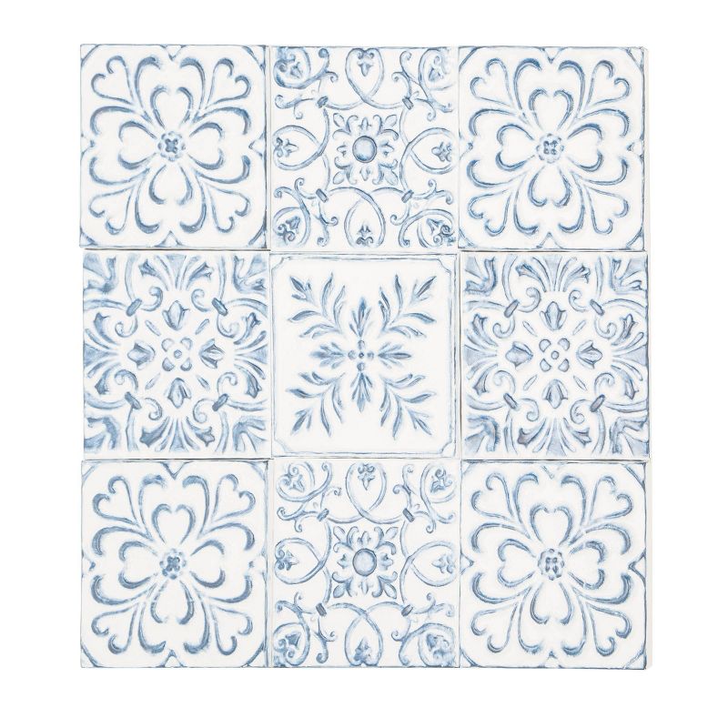 Farmhouse Metal Floral Wall Decor White - Olivia &#38; May, 5 of 6