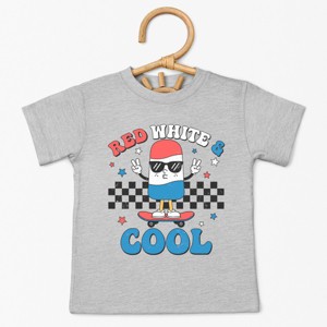 The Juniper Shop Red White and Cool Popsicle Toddler Short Sleeve Tee - 1 of 4
