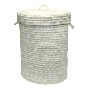 Colonial Mills Solid Ticking Storage Hamper, 16 by 24-Inch, Limelight - 1 of 1