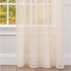 Chanasya 2pk Leaf Voile Sheer Window Curtain Panels - Set of 2 - 4 of 4