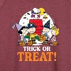 Women's - Peanuts - Trick Or Treat Moonlight Lightweight French Terry Wide Neck Long Sleeve Shirt - 2 of 4