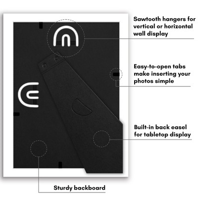 White 5x7 Classic Wall Picture Frame Set of 12