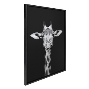 Kate & Laurel All Things Decor 28"x38" Sylvie Minimalist Giraffe Animal Portrait Metallic Wall Art by The Creative Bunch Studio - 1 of 4