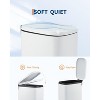 Slim Kitchen Trash Can 13 Gal, Skinny Stainless Steel Garbage Can with Removable Inner Bucket & Soft Close Lid, Narrow Trash Bin for Bathroom Office - 2 of 4