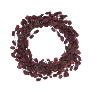 Transpac Natural Fiber 18.11 in. Purple Harvest Fall Purple Branch Wreath - 1 of 2