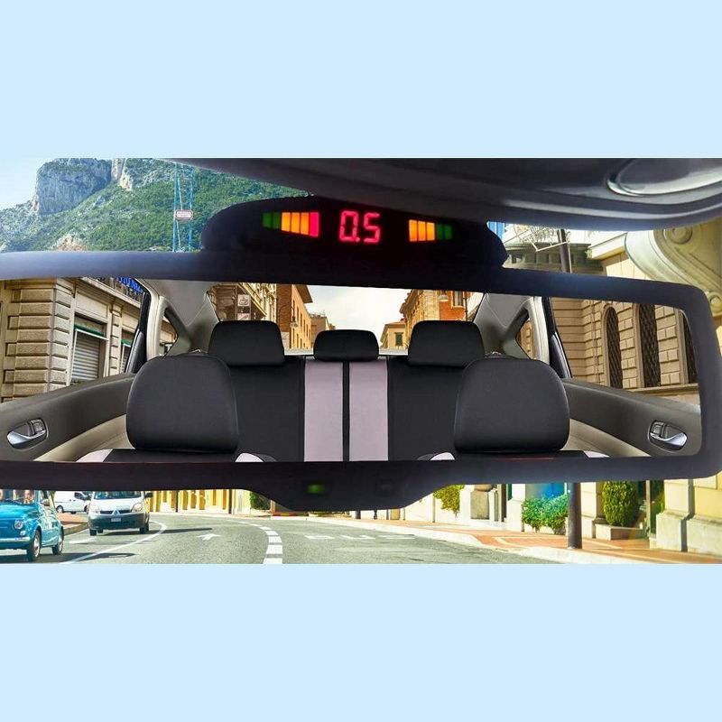 New 4 Parking Sensors LED Display Car Reverse Backup Radar System, 5 of 8