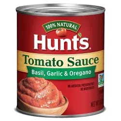 Hunt's 100% Natural Tomato Sauce, Basil, Garlic, & Oregano 8oz