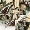 Pre-lit Christmas Wreath with Lights, 24 in Xmas Wreath with Faux Antlers Ball Ornaments - 4 of 4