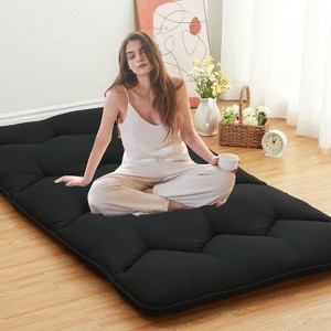 Solid Floor Mattress Japanese Futon Mattress Indoor Living Room Furniture, Adults Floor Sleeping Bed Mattress Roll Up Mat - 1 of 4