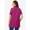 Woman Within Plus Size Perfect Short-Sleeve Polo Shirt - 3 of 4