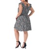 Agnes Orinda Women's Plus Size Summer Floral Square Neck Ruffle Cap Sleeve Casual A Line Dresses - image 4 of 4