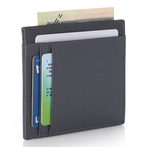 Alpine Swiss Rfid Front Pocket Wallet Id Card Case Crosshatch Gray : Target