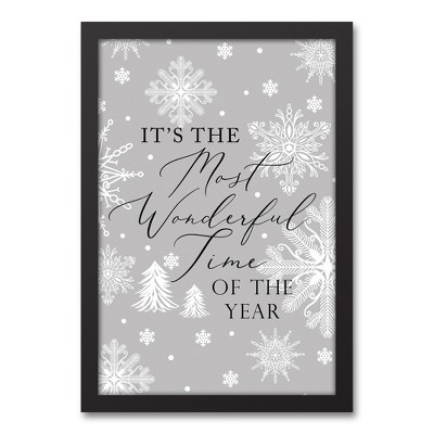 Creative Products The Most Wonderful Time of the Year 13.73 x 19.73 Black Framed Canvas