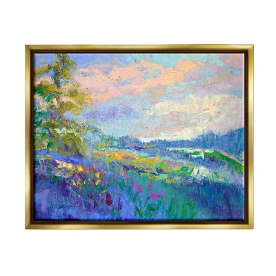 Stupell Modern Hill Woodland Landscape Framed Canvas