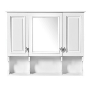 Chery Life 35'' x 28'' Modern Bathroom Wall Cabinet with Mirror, Open Shelves - 1 of 4