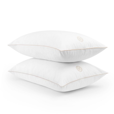 Standard/queen 2pk Flat No More Bed Pillow - Martha Stewart: Cotton ...