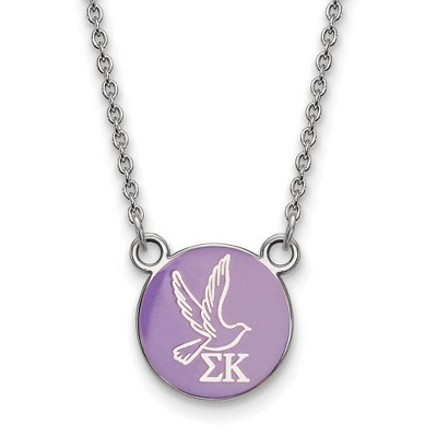 Black Bow Jewelry Sterling Silver Sigma Kappa Greek Life Necklace 18 Inch