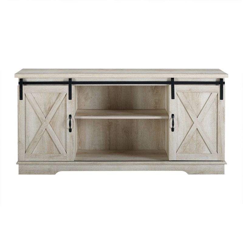 Modern Transitional Sliding Barndoor TV Stand for TVs up to 65"- Saracina Home, 4 of 24