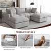100 Inch U Shaped Modern Sofa Modular Sectional Cloud Couch with 2 Ottoman, 4-Seat Chenille Deep Seat Couches for Living Room - 4 of 4