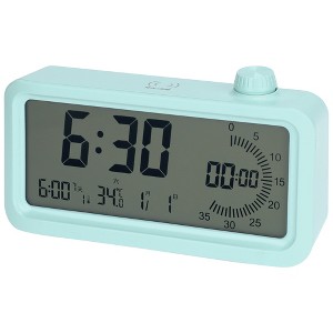REGALWOVEN Plastic Digital Battery Powered Dimmable Alarm Clock 5.9 x 3.1 x 1.6 Inches - 1 of 4